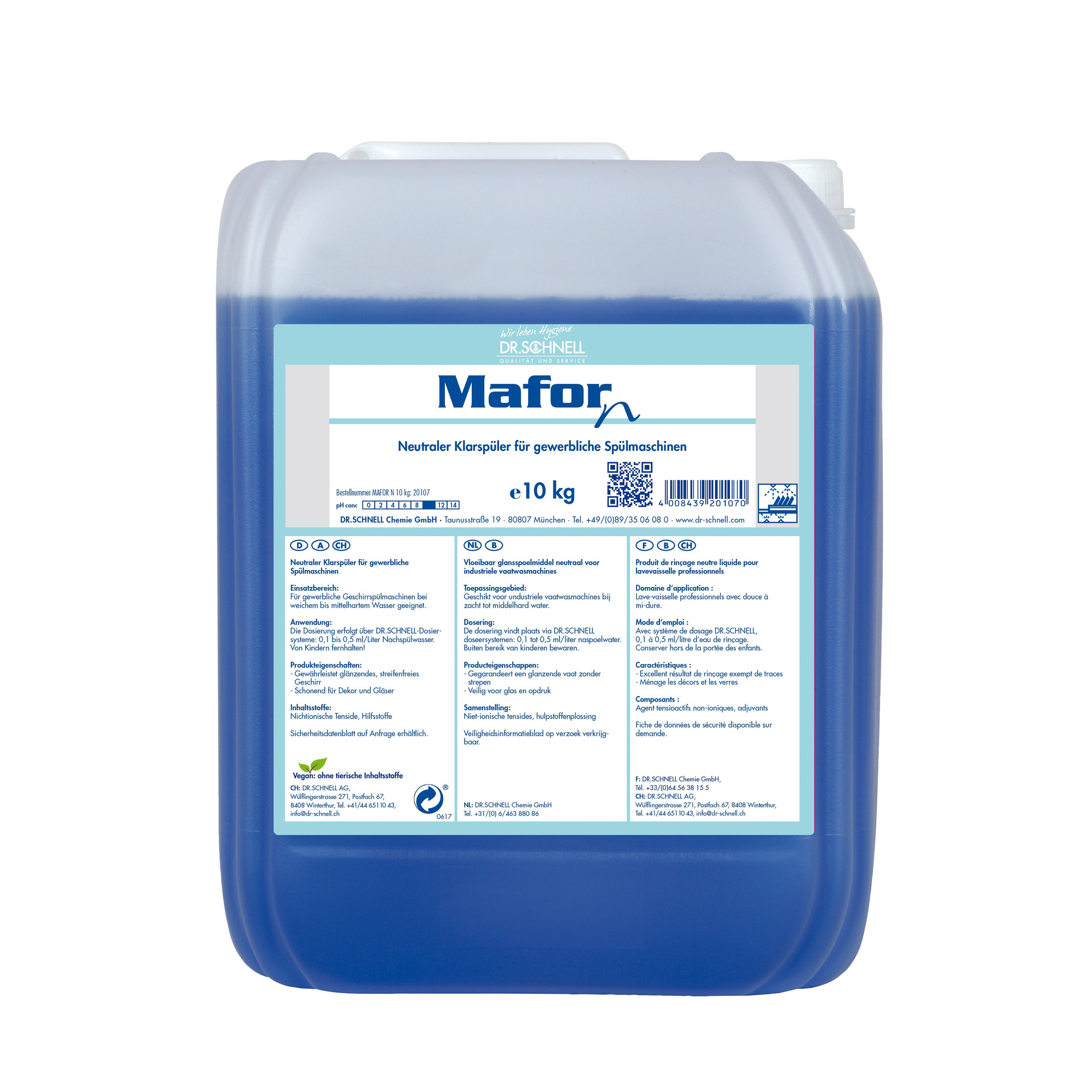Mafor N Neutraler Klarspüler, 10 kg Kanister